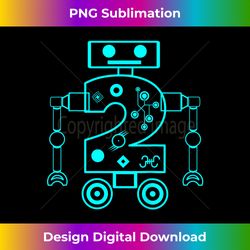 Kids 2 Year Old 2nd Birthday Robot Themed Party Gift - Bohemian Sublimation Digital Download - Chic, Bold, and Uncompromising