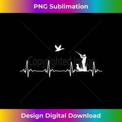 Duck Hunting T - Heartbeat Waterfowl Geese Game Hunter - Futuristic PNG Sublimation File - Access the Spectrum of Sublimation Artistry