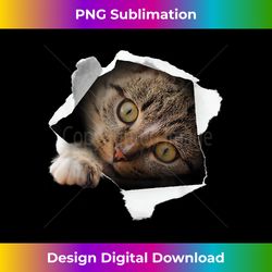 Stunning Tabby Cat Torn Cloth Cat Lovers Kitten - Bohemian Sublimation Digital Download - Reimagine Your Sublimation Pieces