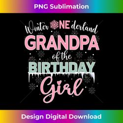 Mens Grandpa Of The Birthday Girl Winter Onederland Family - Futuristic PNG Sublimation File - Immerse in Creativity with Every Design