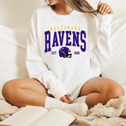 Vintage Baltimore Ravens SweatShirt , Vintage Ravens Football Unisex Shirt  Retro 90s Vintage Style Crewneck Trendy, Rav