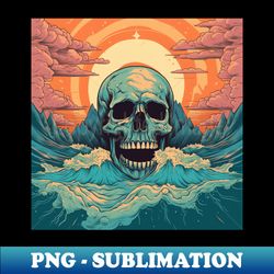 Land of the Rising Skull - PNG Transparent Sublimation Design - Transform Your Sublimation Creations