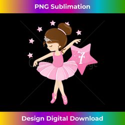 kids kids 7th birthday ballerina gift for 7 year old girls - crafted sublimation digital download - access the spectrum of sublimation artistry
