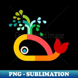 baby whale - decorative sublimation png file - enhance your apparel with stunning detail