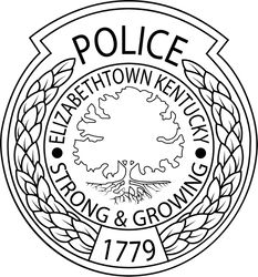 ELIZABETHTOWN KENTUCKY STRONG & GROWING POLICE BADGE VECTOR FILE SVG DXF EPS PNG JPG FILE