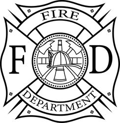 FIRE DEPARTMENT FD BADGE VECTOR FILE SVG DXF EPS PNG JPG FILE