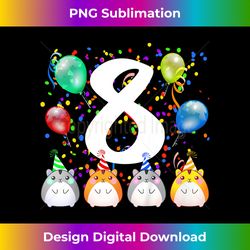 Kids Funny Hamster Guinea Pig 8th Birthday 8 Year Old Gifts - Urban Sublimation PNG Design - Channel Your Creative Rebel