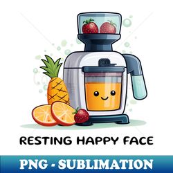 Fruit Juicer Resting Happy Face Funny Healthy Novelty - Unique Sublimation PNG Download - Perfect for Creative Projects