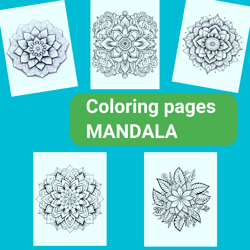 Coloring pages Mandala Esoterics. Printable Coloring Pages Digital Page Instant Download
