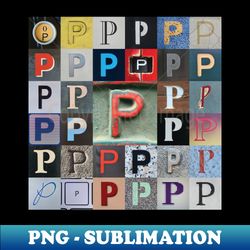 Nicks Type Art P - Instant PNG Sublimation Download - Vibrant and Eye-Catching Typography