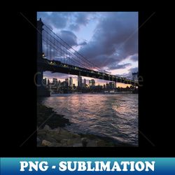 sunset over the manhattan bridge - special edition sublimation png file - perfect for sublimation art