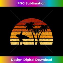 Vintage Sunset Surfing Gift For Surfers - Sleek Sublimation PNG Download - Reimagine Your Sublimation Pieces