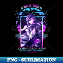 Trails Of Cold Steel - Retro PNG Sublimation Digital Download - Perfect for Sublimation Mastery