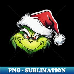 grinch face - PNG Transparent Sublimation Design - Add a Festive Touch to Every Day
