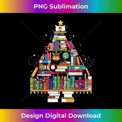 Christmas Library Tree Gift For Librarian And Book Lover - Timeless PNG Sublimation Download - Crafted for Sublimation Excellence