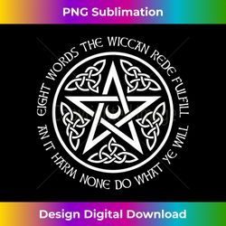 An It Harm None Do What Ye Will Pentacle With Celtic Knot - Deluxe PNG Sublimation Download - Spark Your Artistic Genius