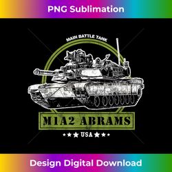 M1A2 Abrams Tank - Minimalist Sublimation Digital File - Channel Your Creative Rebel