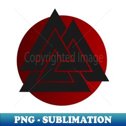 The Valknut  Viking Symbol - Modern Sublimation PNG File - Perfect for Sublimation Art