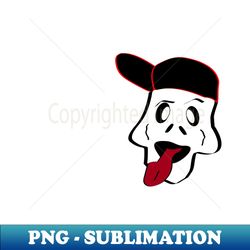 skull tongue design black hat - premium png sublimation file - perfect for sublimation mastery