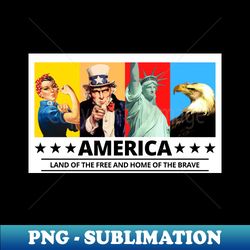 American Independence day july fourth - Decorative Sublimation PNG File - Bold & Eye-catching