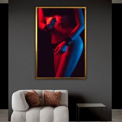 Nude Canvas Print, Erotic Wall Art, Intimate Wall Print, Sensual Bedroom Decor, Sexy Artwork