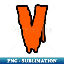 Letter V orange - Creative Sublimation PNG Download - Create with Confidence