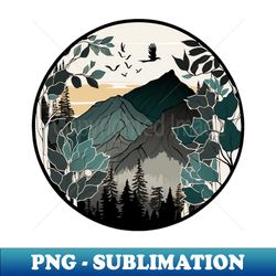 beautiful mountain view vintage style - Exclusive PNG Sublimation Download - Spice Up Your Sublimation Projects