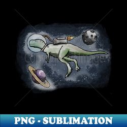 A Space Dinosaur - Colour - Instant PNG Sublimation Download - Perfect for Personalization