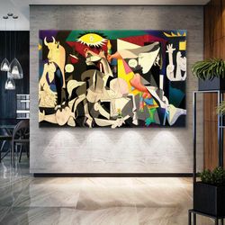 Guernica Painting Pablo Picasso Famous Painter Roll Up Canvas, Stretched Canvas Art, Framed Wall Art Painting-1