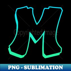 Letter M - Outline - Signature Sublimation PNG File - Stunning Sublimation Graphics