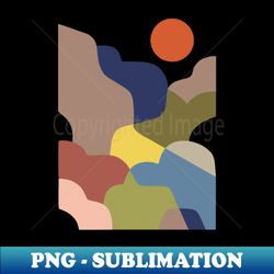 Abstract Landscape - Digital Sublimation Download File - Vibrant and Eye-Catching Typography