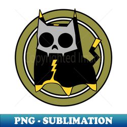 Electric Cat  Black Cat  Halloween  Cat Skull - High-Quality PNG Sublimation Download - Create with Confidence