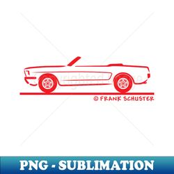 1966 Mustang Convertible Red - Modern Sublimation PNG File - Unlock Vibrant Sublimation Designs
