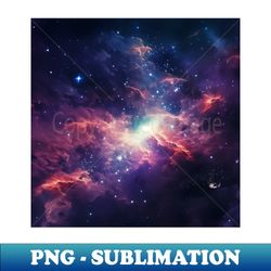 Graphic Seamless Pattern of Stars and Nebulas in Space - Premium PNG Sublimation File - Perfect for Sublimation Mastery