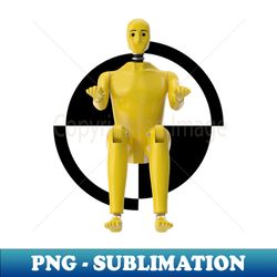 Crash Test Dummy Yellow Man Testing Car Crash - Artistic Sublimation Digital File - Revolutionize Your Designs