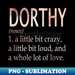 Dorthy Girl Name Definition - Creative Sublimation PNG Download - Perfect for Sublimation Mastery