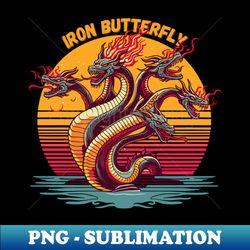 Iron Butterfly - Sublimation-Ready PNG File - Boost Your Success with this Inspirational PNG Download
