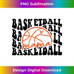 Basketball Mama - Funny Basketball Women Groovy Style Tank Top - Deluxe PNG Sublimation Download - Rapidly Innovate Your Artistic Vision