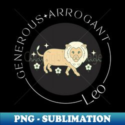 Leo Zodiac Sign - High-Quality PNG Sublimation Download - Perfect for Creative Projects