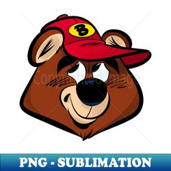 Bashful Bear Red cap - Artistic Sublimation Digital File - Boost Your Success with this Inspirational PNG Download