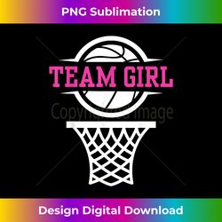 team girl basketball gender reveal party pink baby shower - sleek sublimation png download - lively and captivating visuals