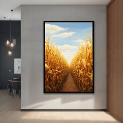 Cornfield Canvas  Nature Art Landscape CanvasNature CanvasForest Wall DecorNature Wall ArtWall Art for Home, OfficeWith