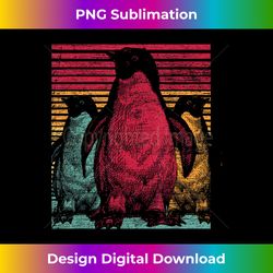 Vintage Penguins Animal Gifts Penguin - Futuristic PNG Sublimation File - Craft with Boldness and Assurance
