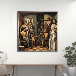 Thinking people, Nude painting, Historical canvas paintings, Modern Decor Ideas for Your Home and Office,With different