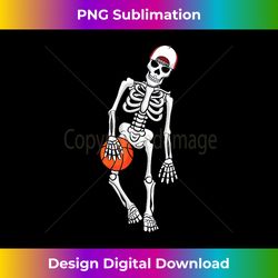 Skeleton Basketball Lazy Halloween Costume Funny Skull Sport - Innovative PNG Sublimation Design - Customize with Flair
