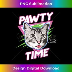 Funny Cat Pawty Time Party Animal Retro - Crafted Sublimation Digital Download - Striking & Memorable Impressions