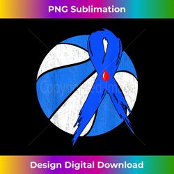 Blue Ribbon Basketball Diabetes Awareness Warrior - Luxe Sublimation PNG Download - Tailor-Made for Sublimation Craftsmanship