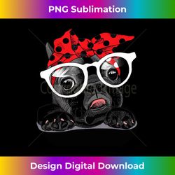 Cute French Bulldog in a headband & with glasses - Crafted Sublimation Digital Download - Elevate Your Style with Intricate Details