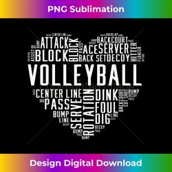 Volleyball Heart Volleyball-Player Coach Volleyball Gift - Futuristic PNG Sublimation File - Ideal for Imaginative Endeavors
