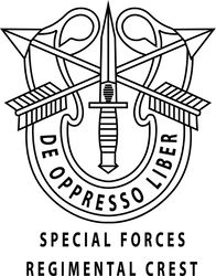 US ARMY SPECIAL FORCES REGIMENTAL CREST  VECTOR FILE SVG DXF EPS PNG JPG FILE